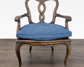 Vintage Wood Dining Chair with Cane Seat