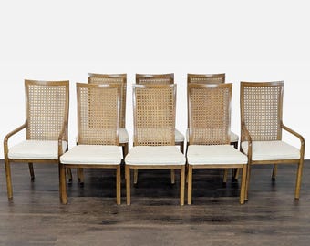 Set of Eight Vintage Drexel Heritage Dining Chairs