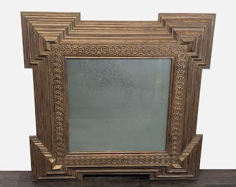 Antique Mirror in Wood Carved Frame