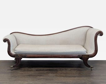 19th Century American Empire Mahogany Fainting Couch