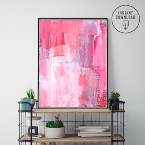 Pink Print, Printable Art, Printable Wall Art, Instant Download ...
