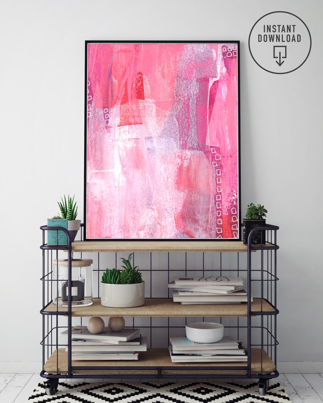 Pink Print, Printable Art, Printable Wall Art, Instant Download ...