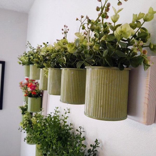 BEST SELLER!! Modern farmhouse kitchen wall decor, wall mounted vase with greenery, farmhouse decor, faux wall herb garden, Industrial decor