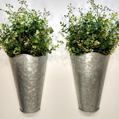 Rustic Wall Sconce With Greenery Wall Decor With Eucalyptus Etsy