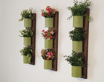 Modern farmhouse wall decor, metal planters, Modern farmhouse, Rustic home decor, Farmhouse living room, Wall planter, Wall herb garden