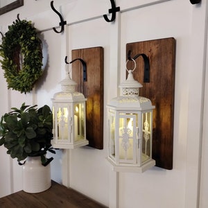 Decorative Victorian lantern decor, Rustic wall decor, large lantern with candle, Vintage style lantern, large wall decor, candle lantern
