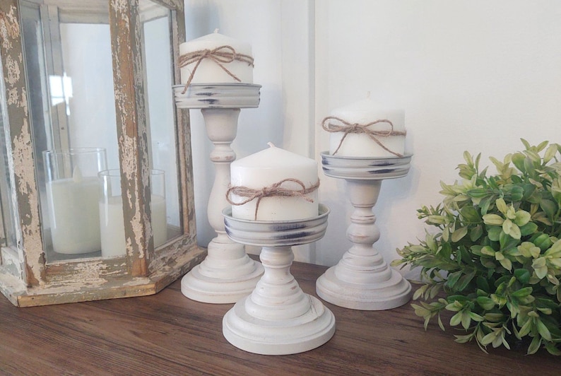 Rustic Farmhouse Candle Holders Farmhouse Kitchen Candles Etsy