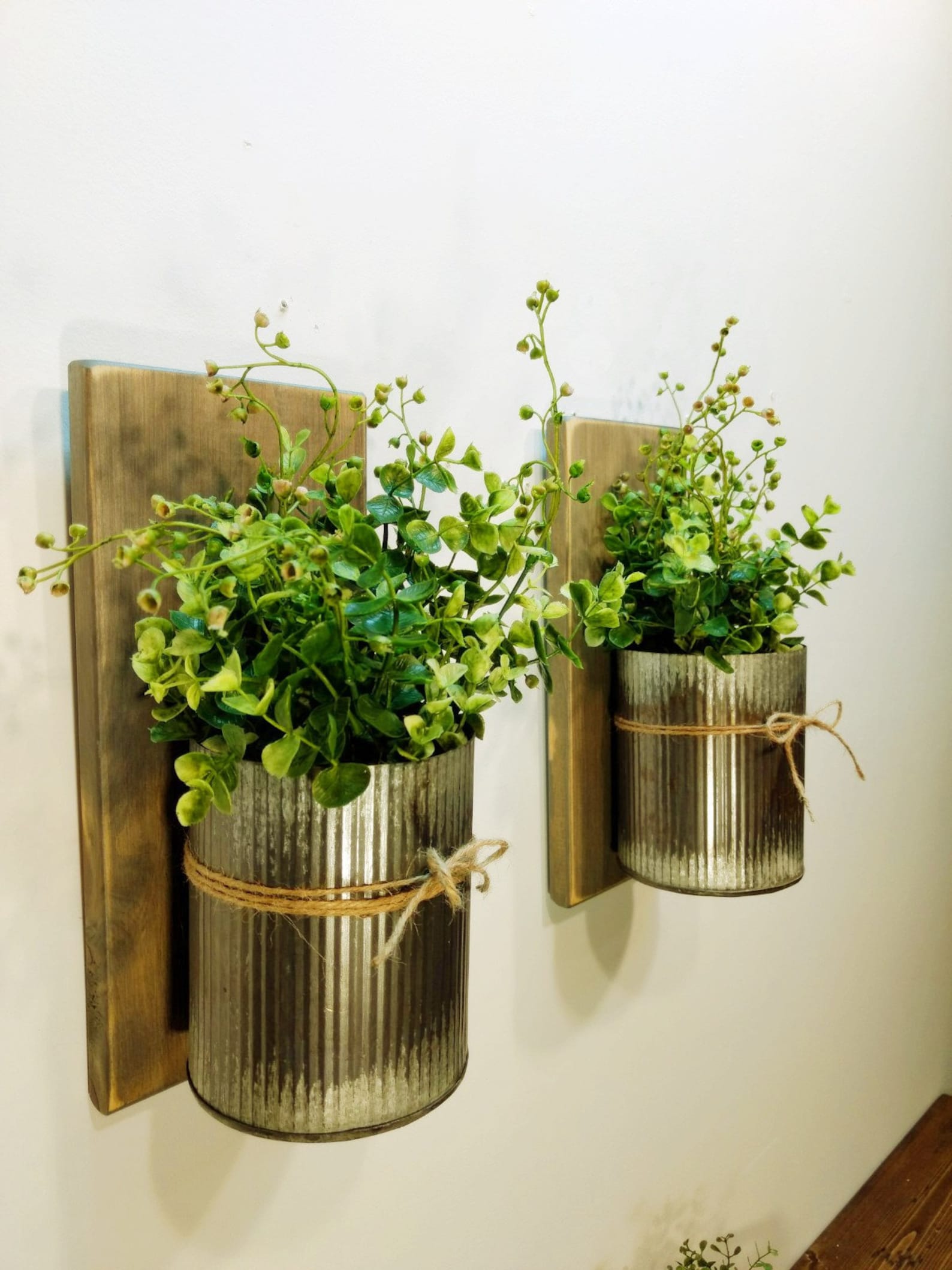 Wall Mount Flower Pot Hydrangea Wall Decor Modern Farmhouse - Etsy