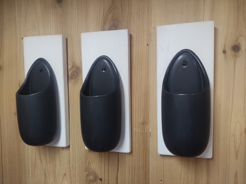 Ceramic Wall Pot Wall Mount Flower Pot Wall Sconce Set Etsy