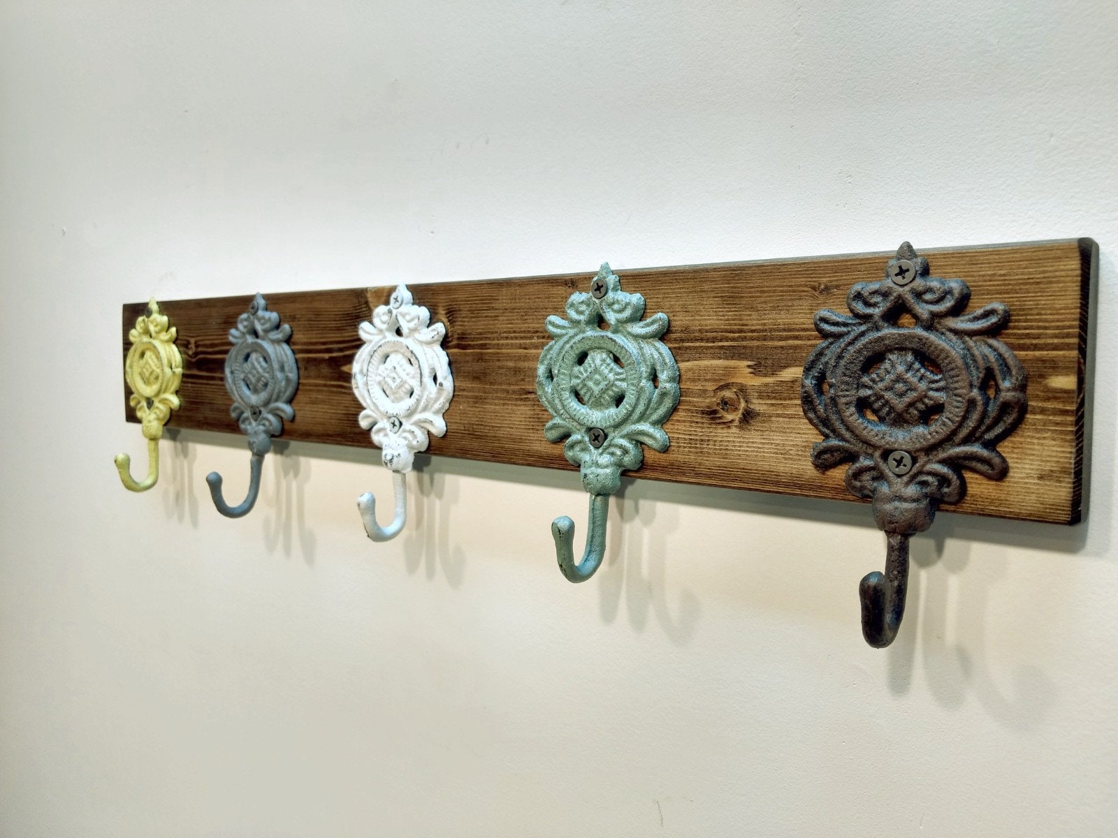 Wall Hook Rack Board With Hooks Coat Hook Board Hook Rack Etsy