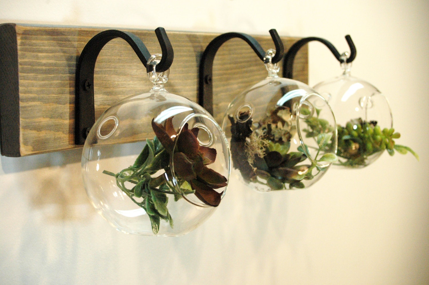 Globe Wall Decor Unique Home Decor Hanging Terrarium Etsy