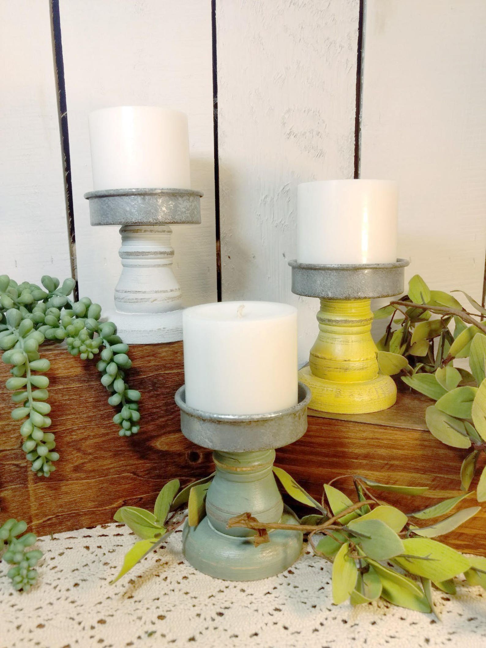 Modern Farmhouse Decor Rustic Home Decor Wooden Candle - Etsy