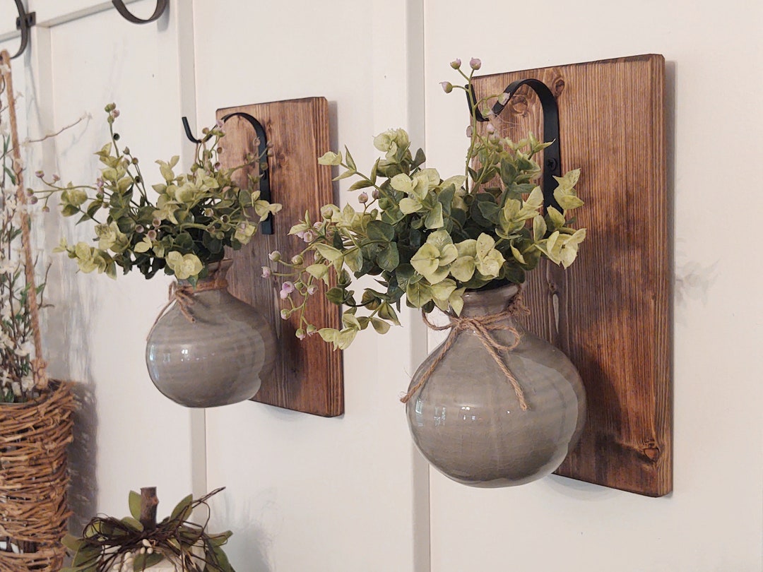 Hanging Vase, Wall Vase, Unique Wall Decor, Boho Home Wall Decor