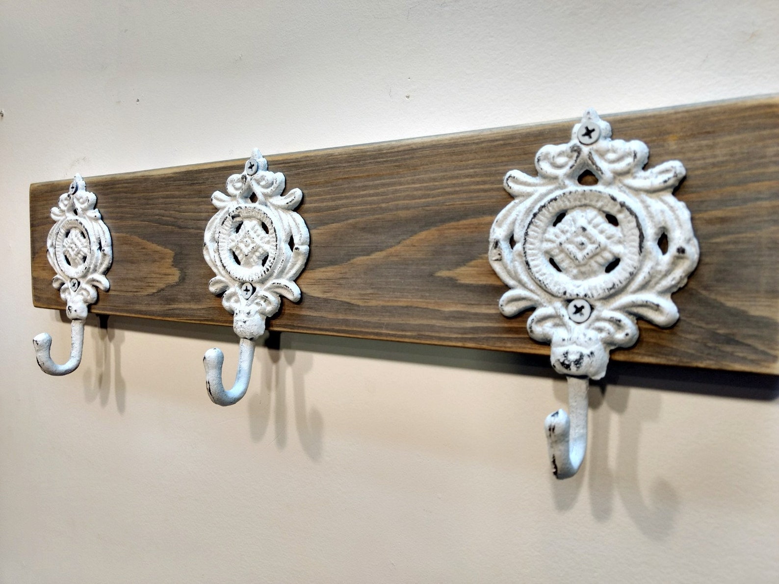 Wall Hook Rack Board With Hooks Coat Hook Board Hook Rack Etsy