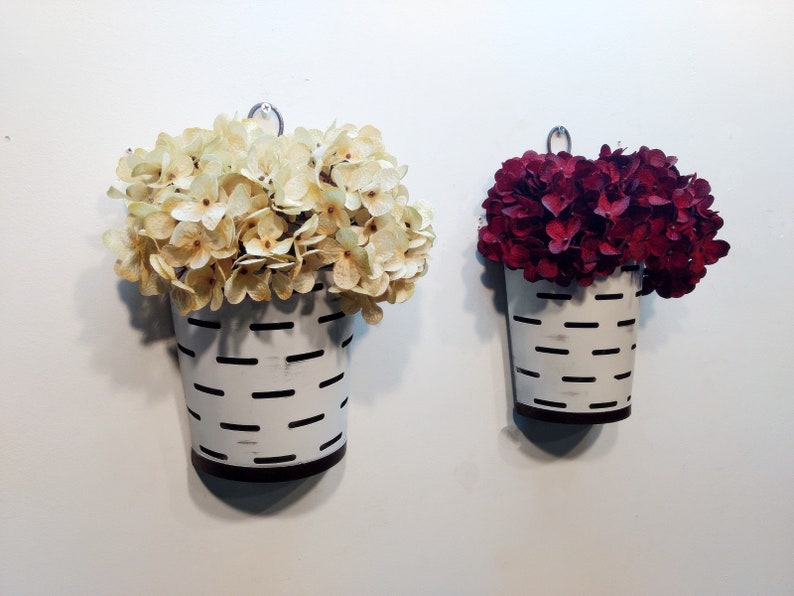 Half bucket planter Olive bucket wall decor Farmhouse Etsy