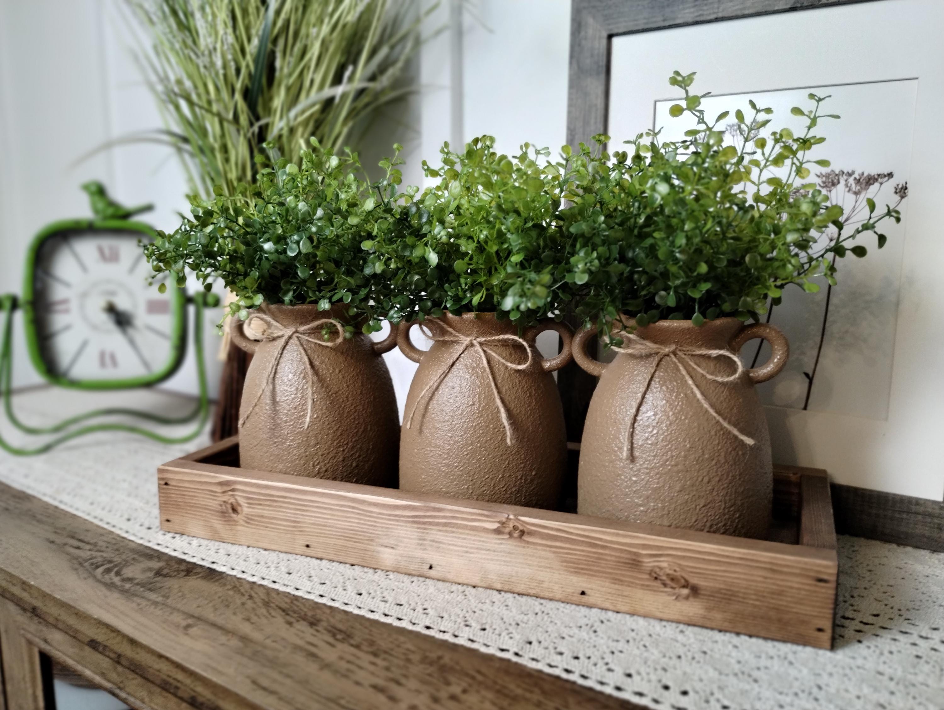 Textured Ceramic Vase Centerpiece