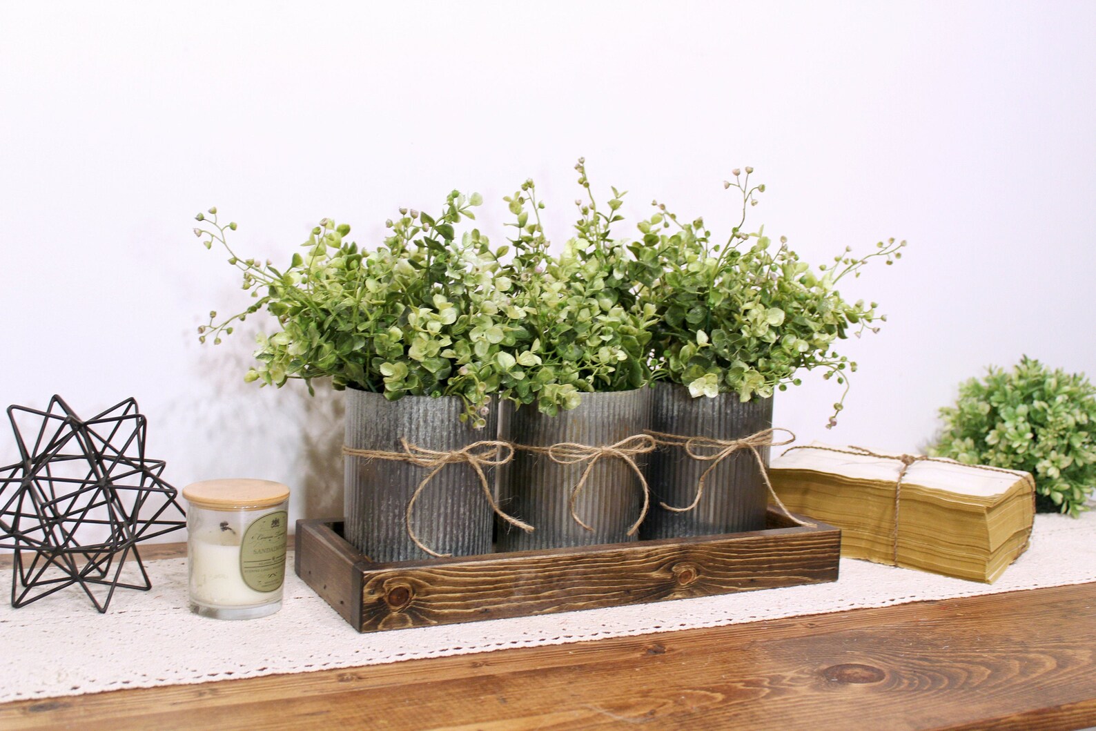 Rustic Table Centerpiece Farmhouse Table Centerpiece Dining Etsy