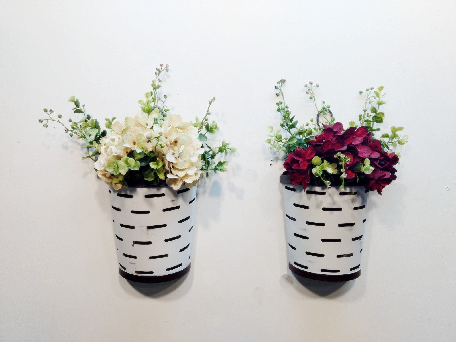 Olive Bucket Planter Olive Bucket Wall Decor Farmhouse Etsy