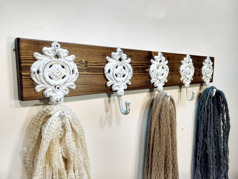 Wall Hook Rack Board With Hooks Coat Hook Board Hook Rack Etsy