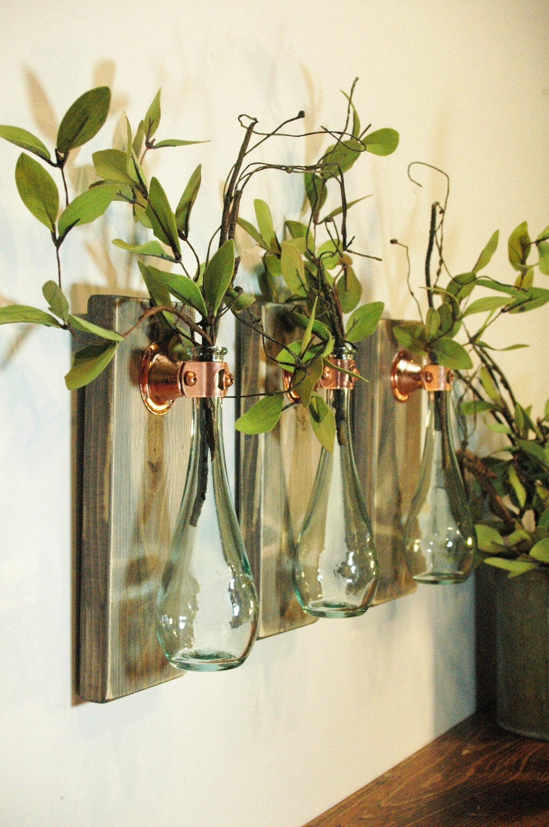 Wall Vase, Glass Wall Vase, Unique Home Decor, Glass Vase, Modern