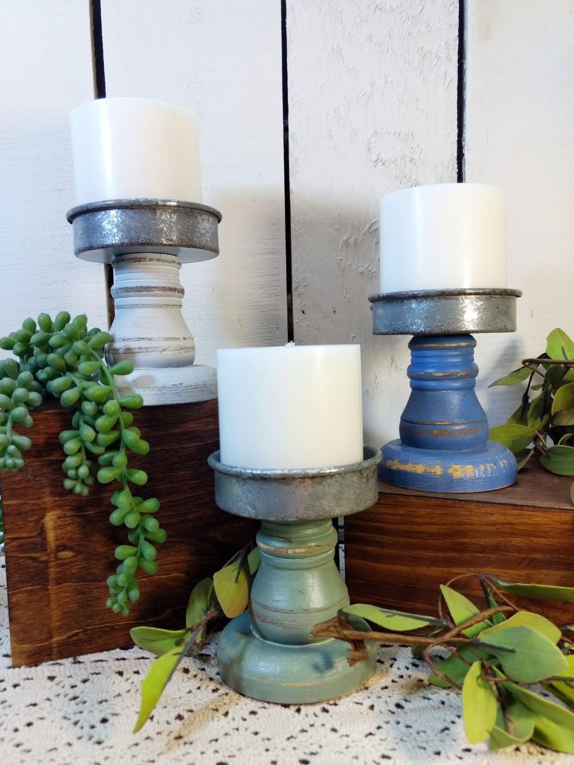 Modern Farmhouse Decor Rustic Home Decor Wooden Candle | Etsy
