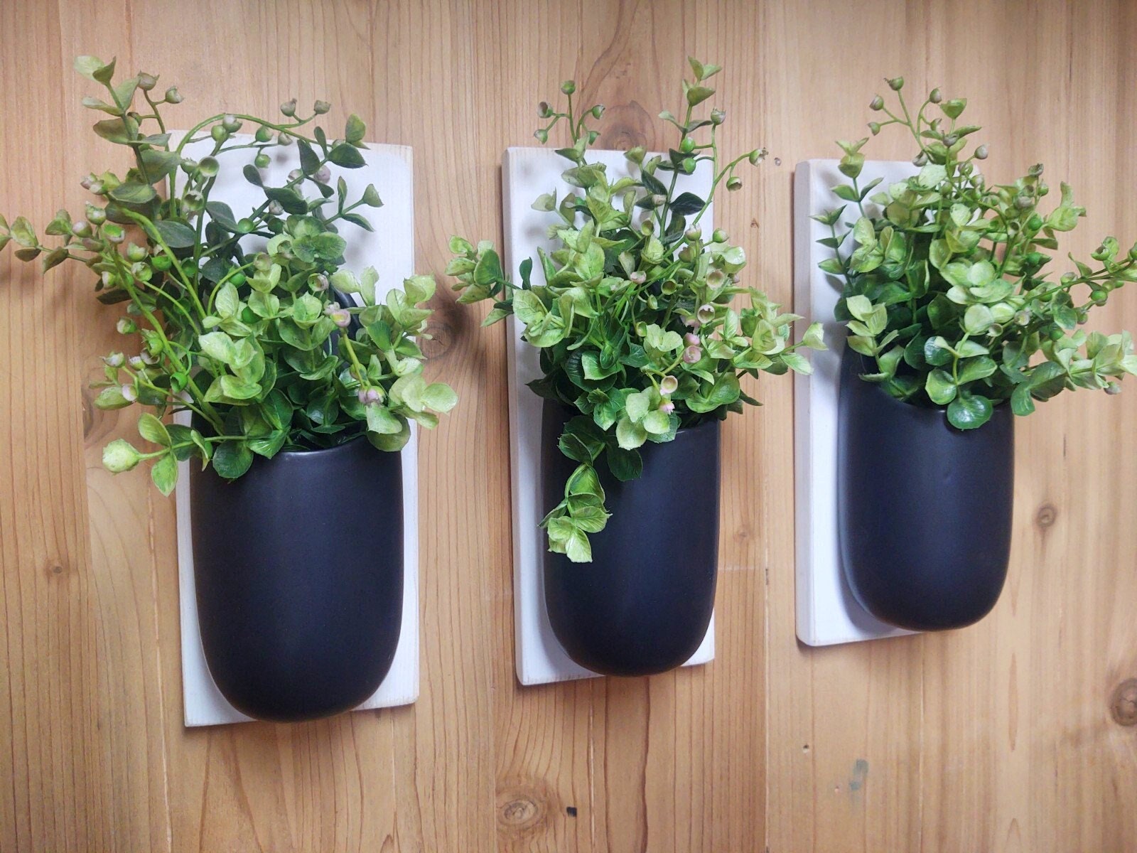 Ceramic Wall Pot Wall Mount Flower Pot Wall Sconce Set Etsy