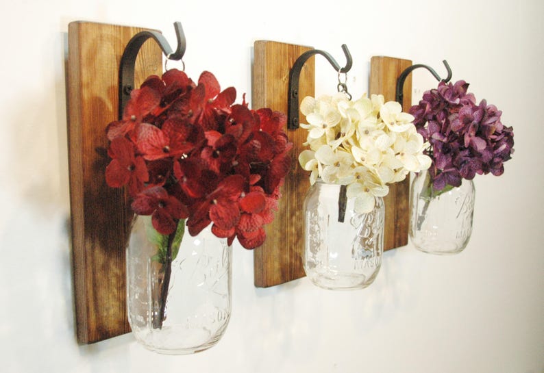 Farmhouse Home Decor Rustic Farmhouse Style Farm Kitchen Rustic Wall Decor Kitchen Wall Decor Wall Vase Summer Flower Bedroom Decor