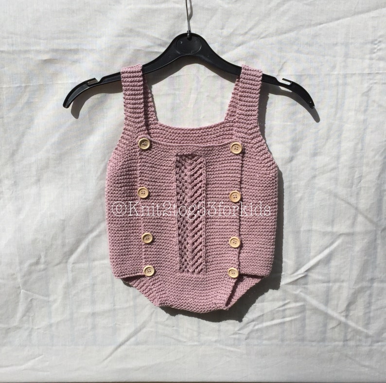 Spring Summer Gift Hand knitted Unisex Baby Romper with Lace Panel Button fastening Winter baby shower Gift 3 sizes