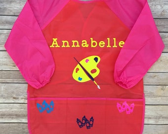 girls painting smock