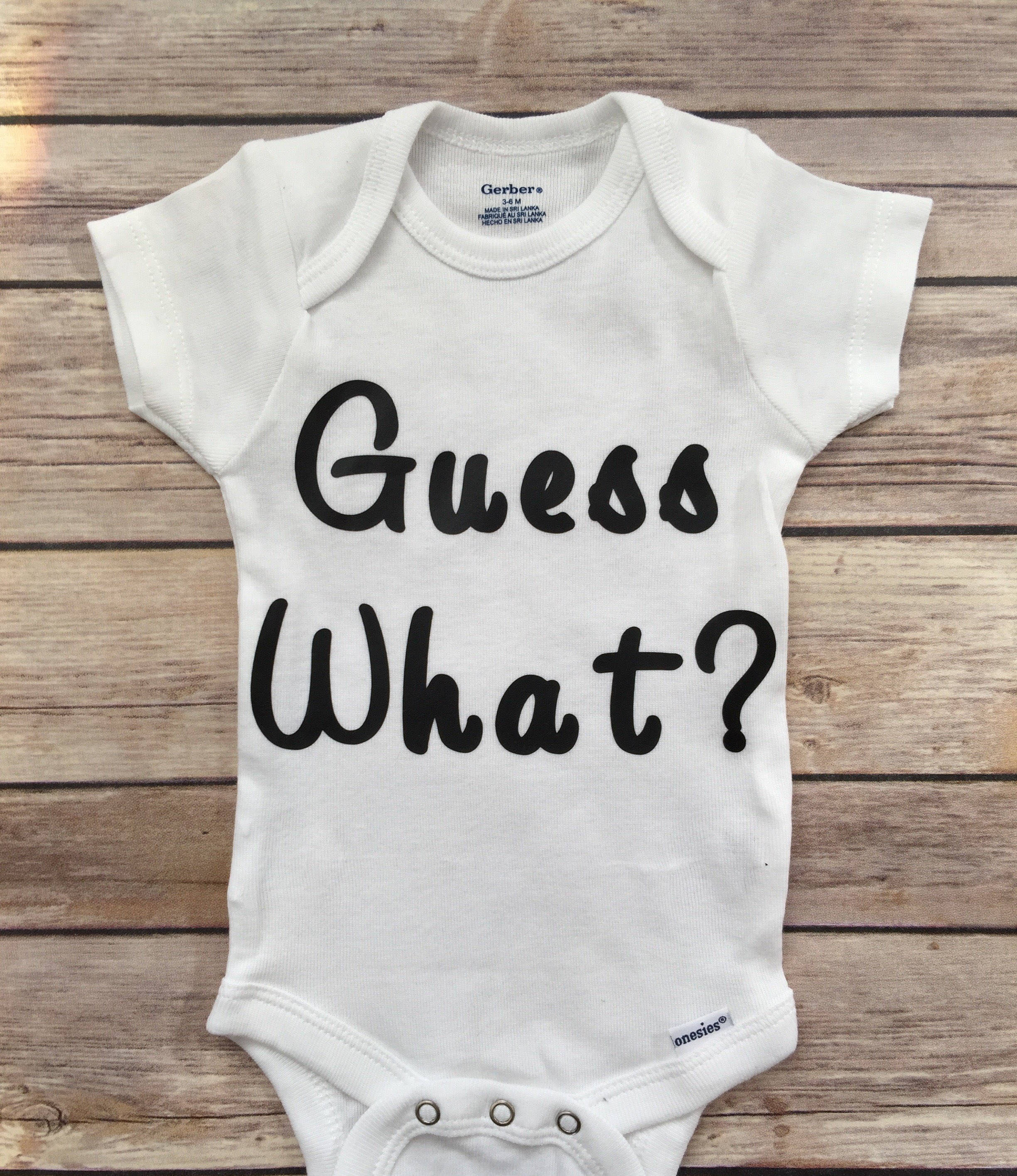 Guess What Onesie® New Baby Outfit Guess What Pregnancy Etsy