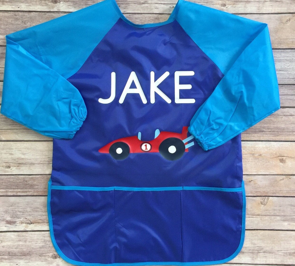 Personalized Kid Apron Smock Personalized Art Smock Custom Etsy