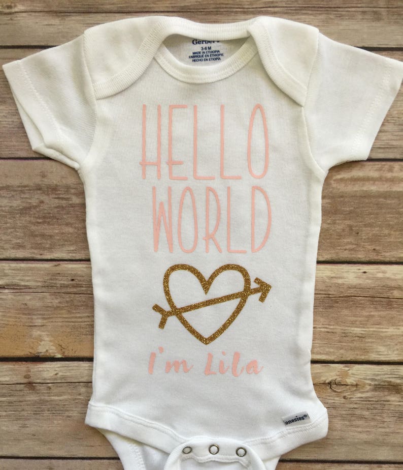 hello world onesie girl