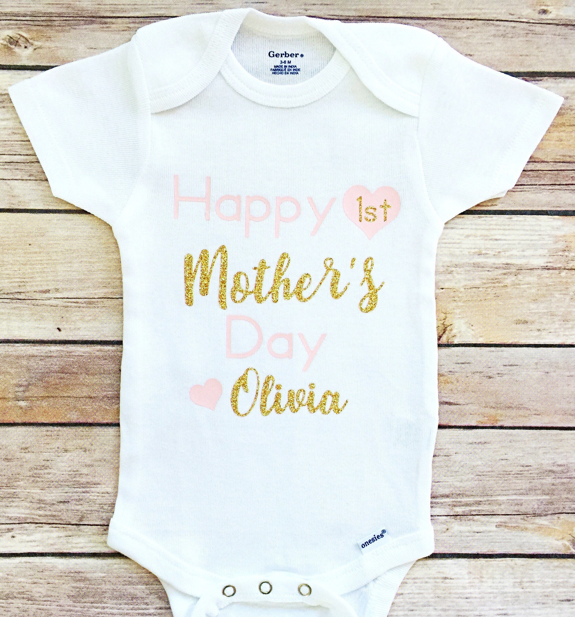 Download First Mother's Day Baby Girl Onesie® 1st Mother's Day | Etsy