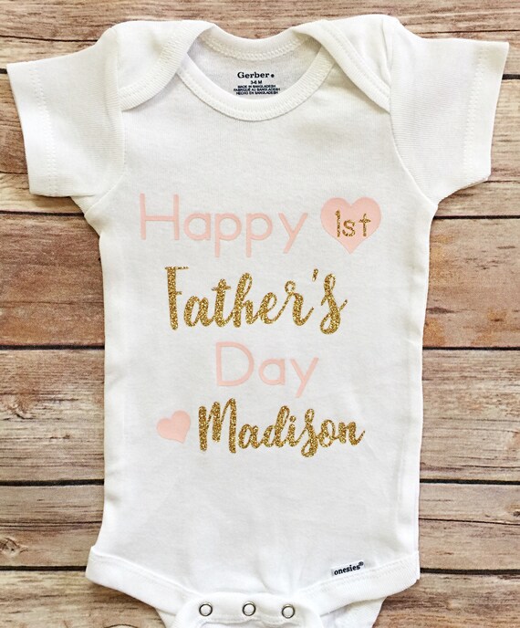 first fathers day onesie girl