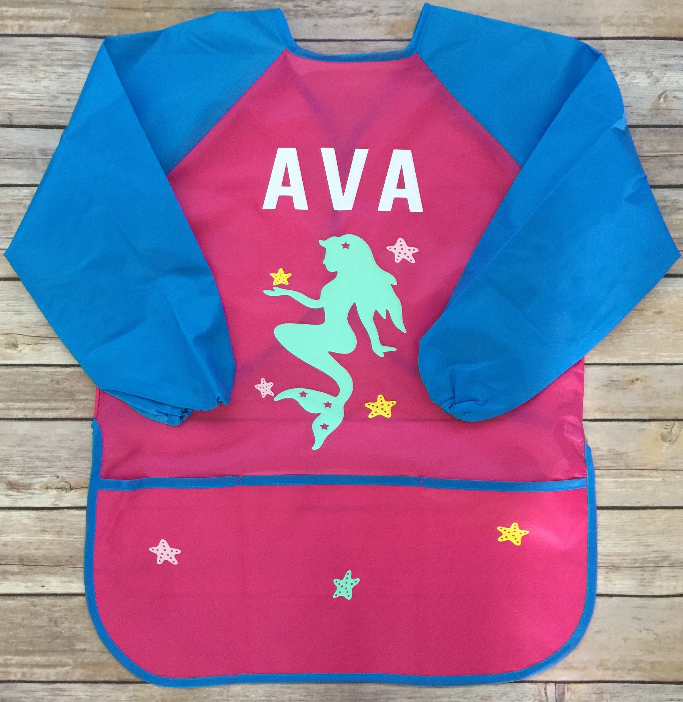 Rainbow Art Smock Girl Custom Art Smock Rainbow Smock Etsy