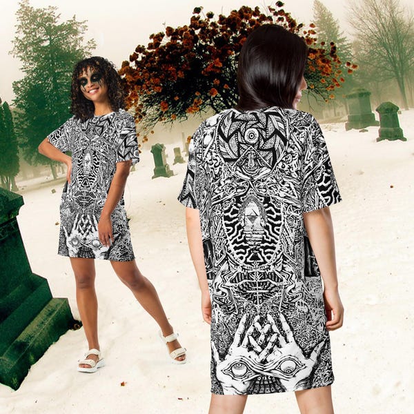 Abstract Psychedelic Graffiti Women's Robe