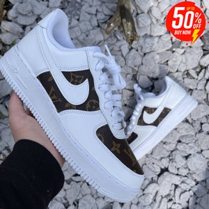 Custom Louis Vuitton Air Force ones with rope laces #foryou #diyn