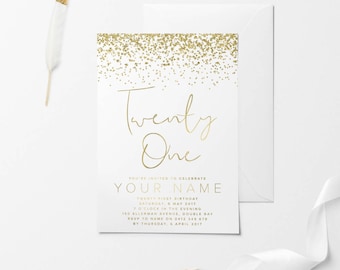 21st invitations etsy