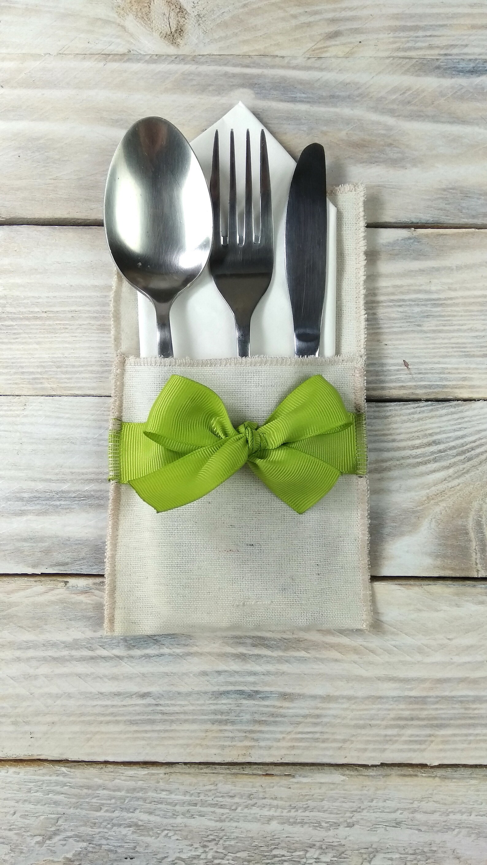 Cutlery Pouch Tablescape Silverware Picnic Holders, Spoon Holder