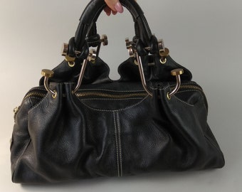 Vintage  HandBag Anya Hindmarch Black Bag Handbag Handle Bag