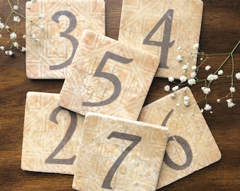 La Tierre Stone Table Numbers- set of 10