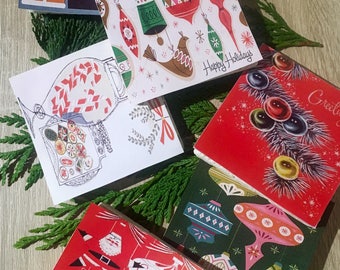SALE*Retro Christmas coasters- set of 4