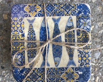 Portugal Sardine Coasters- set of 4