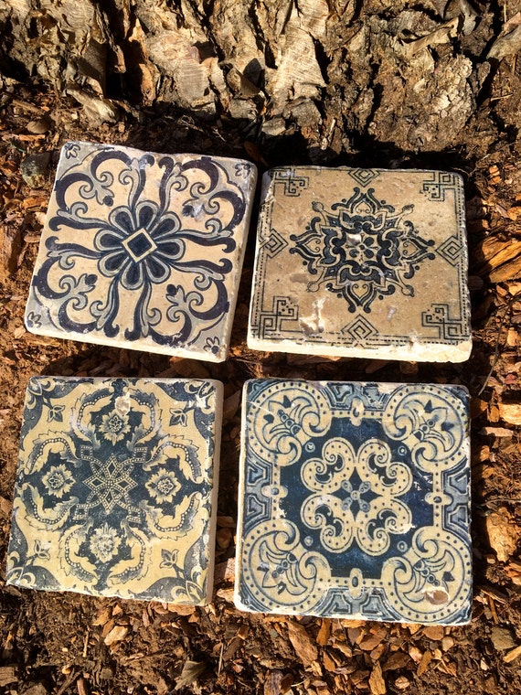 Azulejos Fliesen Untersetzer Portugiesisch Inspiriert Blauen Etsy