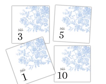French Country Table Numbers-stone coasters set of 10