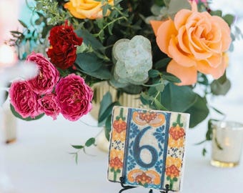 Talavera Stone Table Numbers- set of 10
