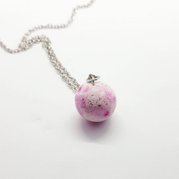 FULL MOON NECKLACE Full Moon Pendant Lunar Necklace Planet Jewelry Astronomy