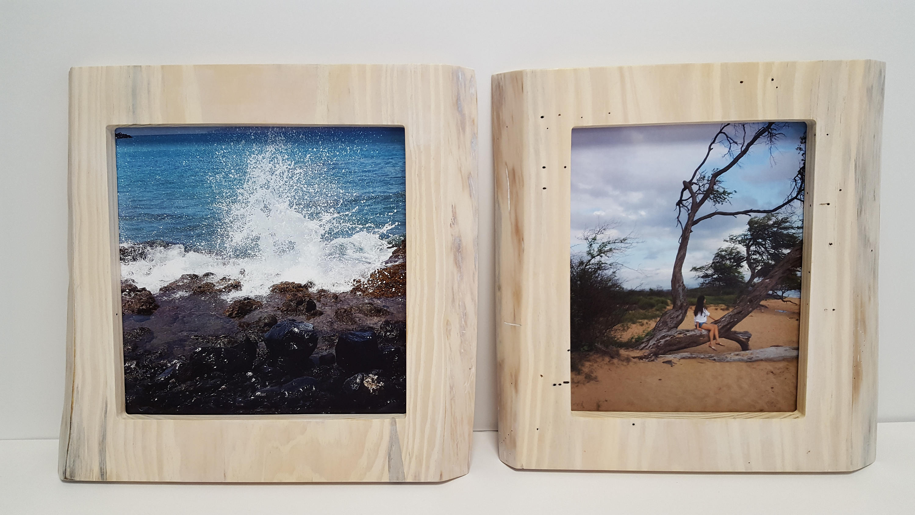 Live Edge Picture Frame 10 x 10 Acabado caramelo Etsy