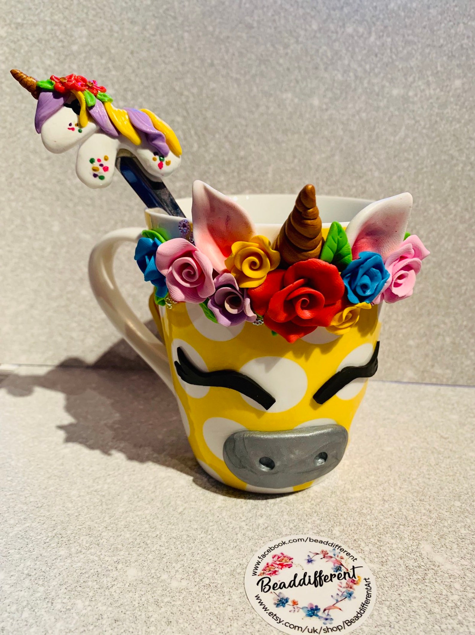 Coffee mugs polymer clay tea cups. Handmade drink mugs Etsy