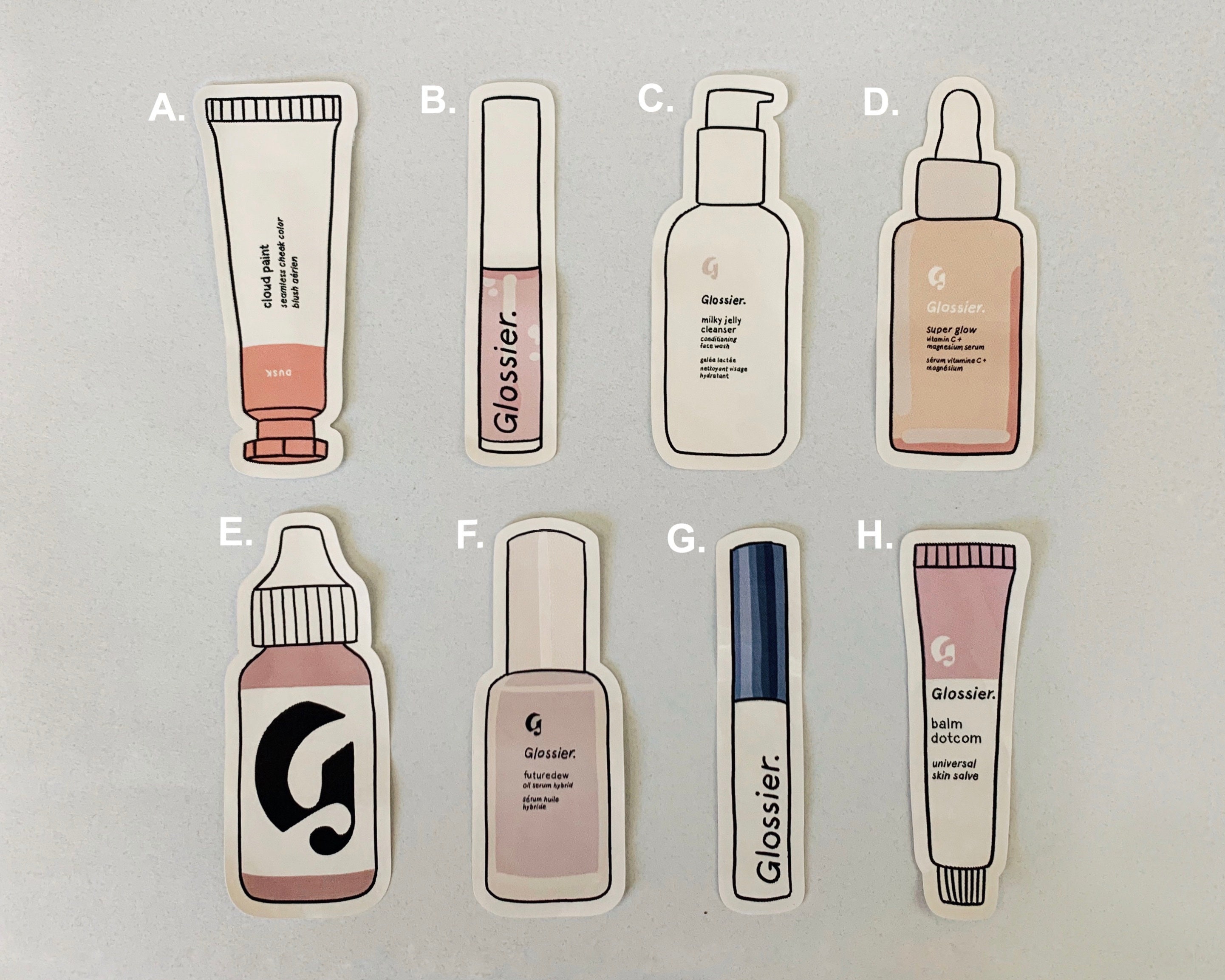 Glossier Stickers Etsy